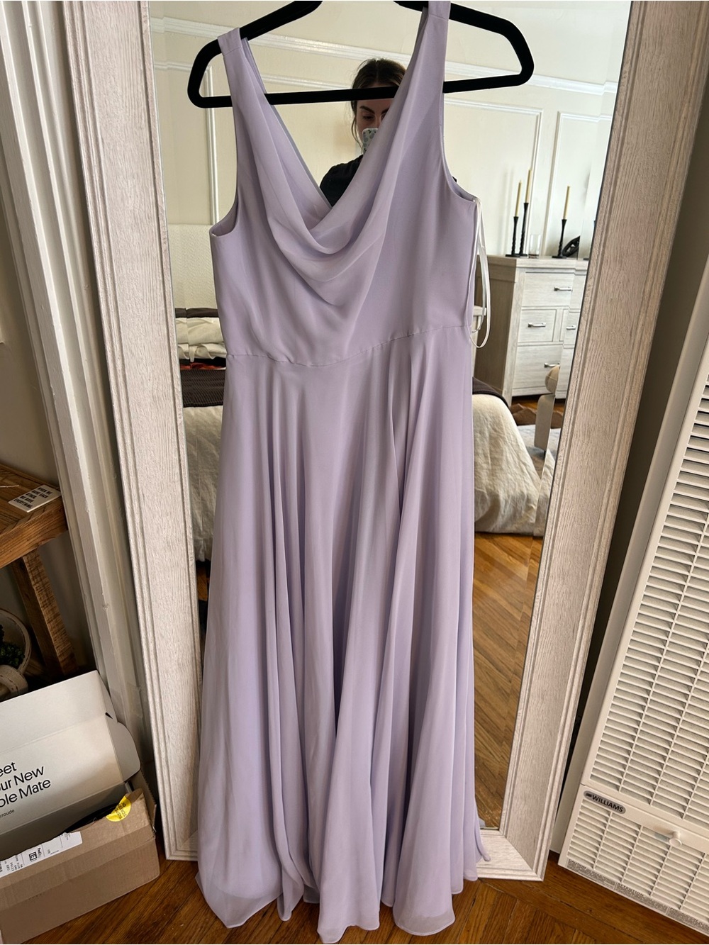 Jenny Yoo Lilac Cowl Neck Maxi Dress